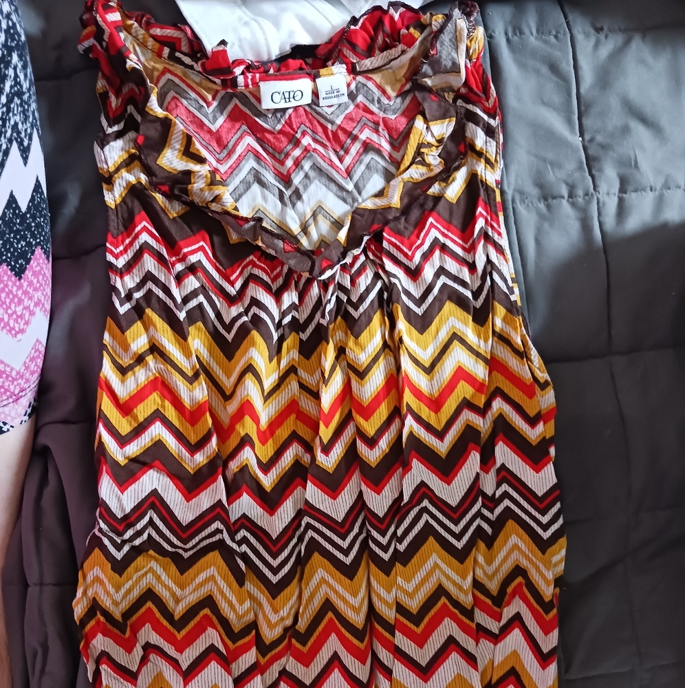 Chevron Dressy Silky Tank